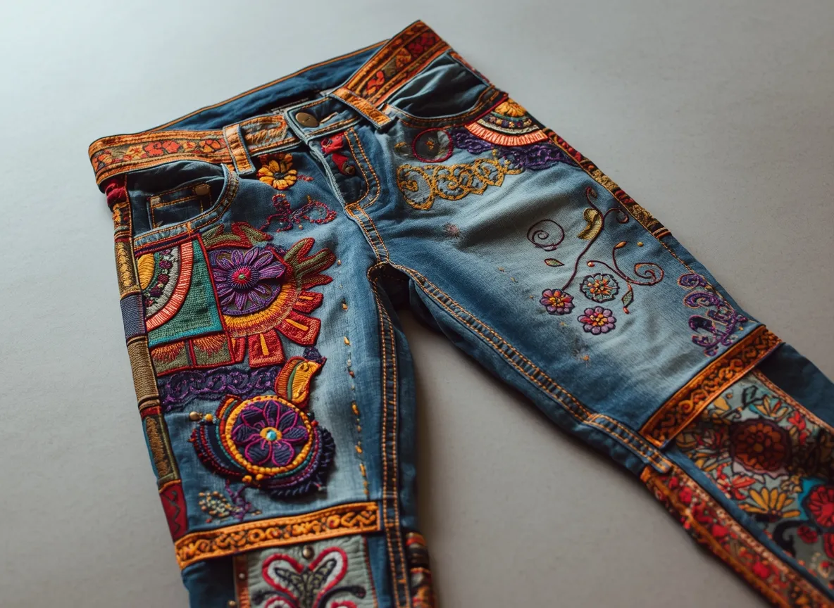 Dekorerade Jeans